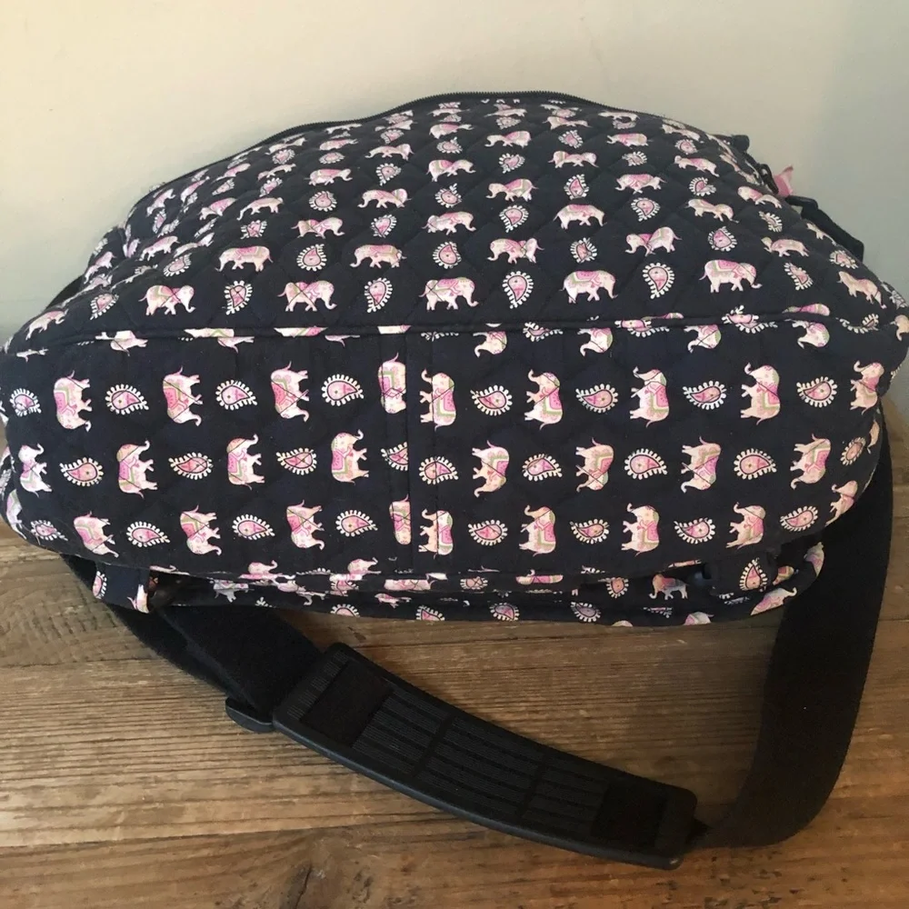 VERA BRADLEY Messenger LapTop Bag Pink Elephants
